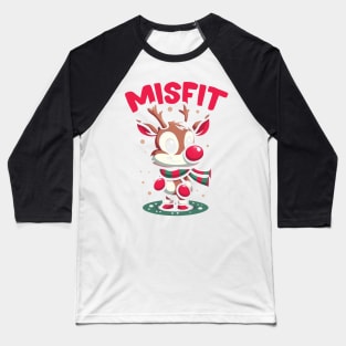 Misfit Reindeer - Rudolph the Red-Nosed Baseball T-Shirt